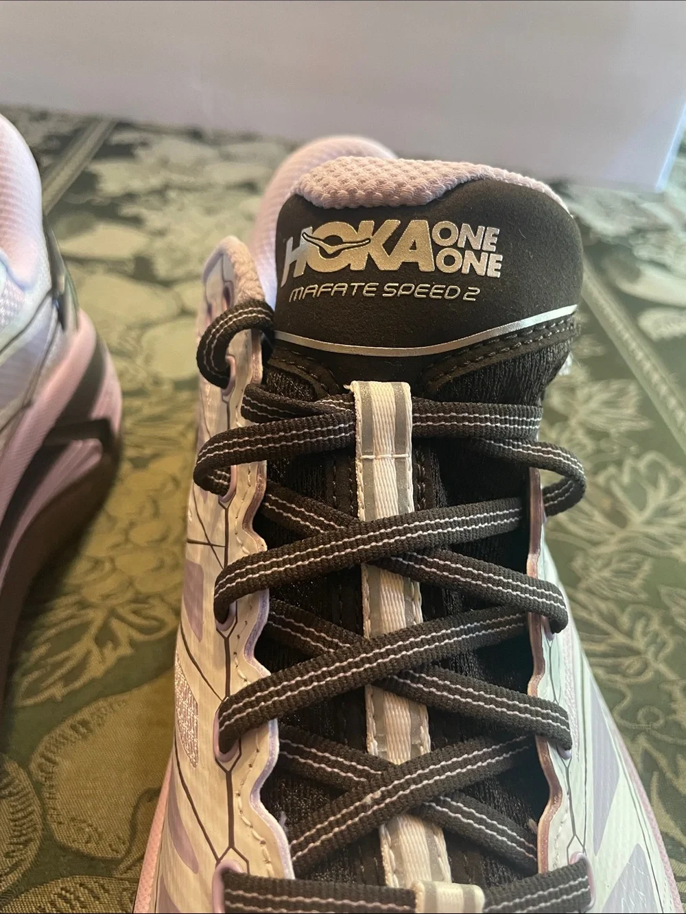 Hoka One One Women's Lavender and Black Cushioned Running Shoes